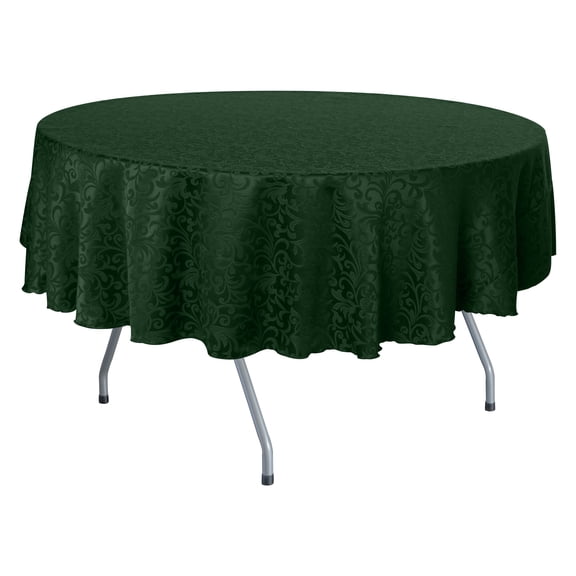 Ultimate Textile Somerset 84-Inch Round Damask Tablecloth Hunter Green