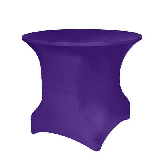 Ultimate Textile Spandex Stretch Fitted Table Cover - Fits 60 and 72-Inch Round Tables