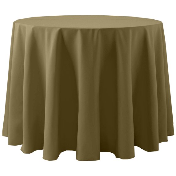 Ultimate Textile Spun Polyester 72-Inch Round Tablecloth (2-pack) Camel