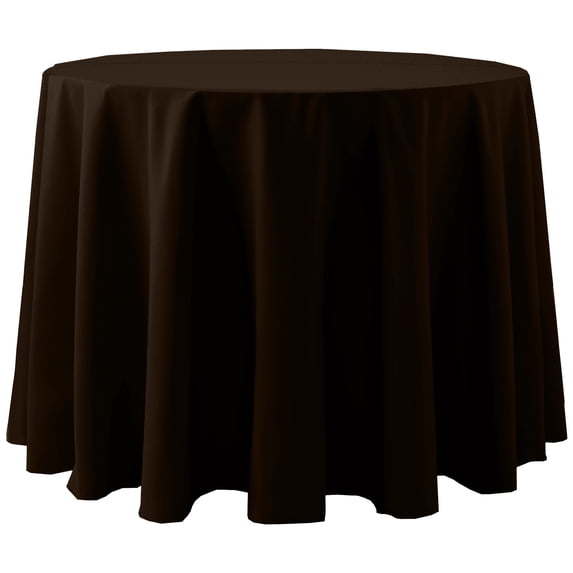 Ultimate Textile Spun Polyester 72-Inch Round Tablecloth (2-pack) Chocolate Brown