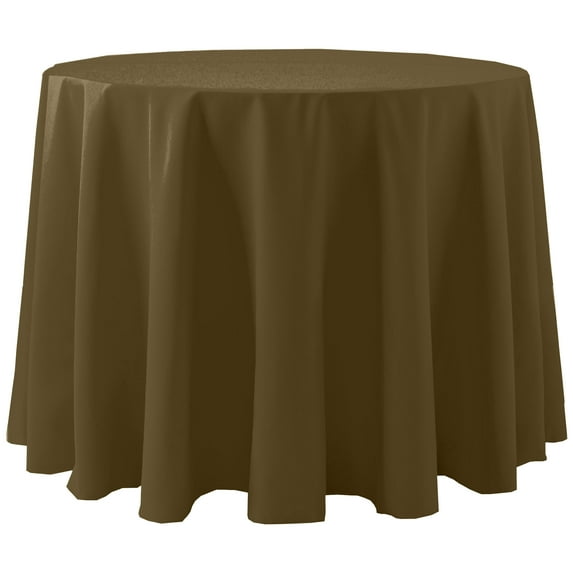 Ultimate Textile Spun Polyester 72-Inch Round Tablecloth (5-pack) Khaki