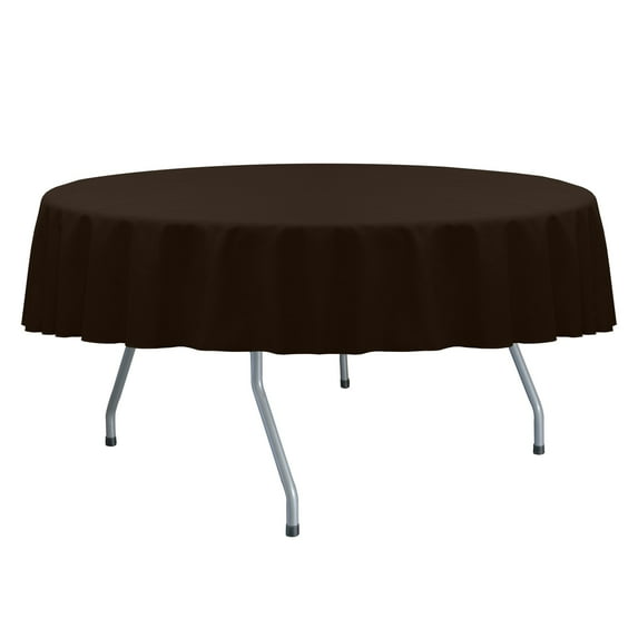 Ultimate Textile Spun Polyester 72-Inch Round Tablecloth - Chocolate Brown