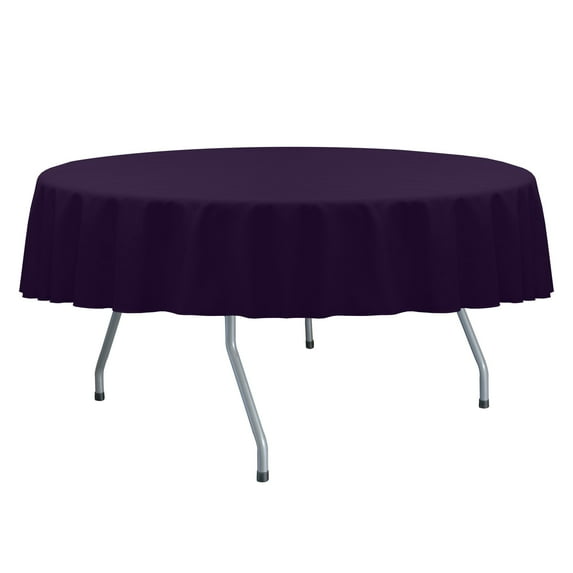 Ultimate Textile Spun Polyester 72-Inch Round Tablecloth - Purple