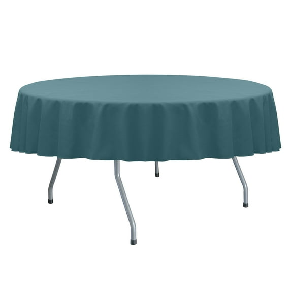 Ultimate Textile Spun Polyester 72-Inch Round Tablecloth - Slate Blue