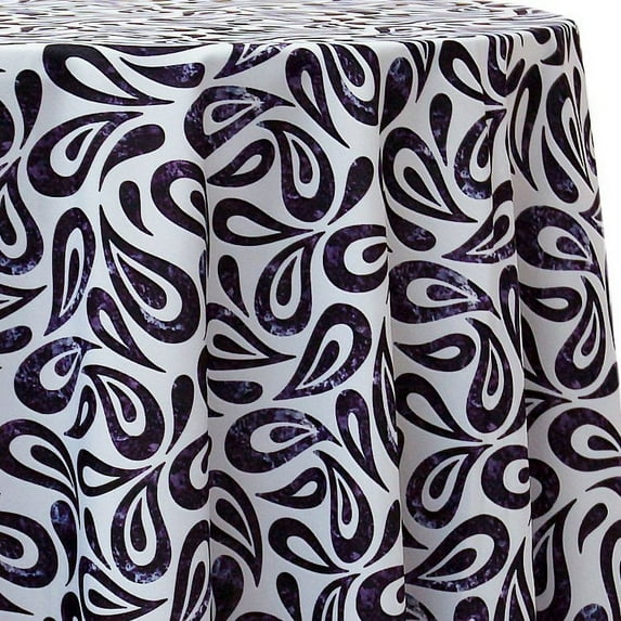 Ultimate Textile Textured Swirls 90-Inch Round Patterned Tablecloth