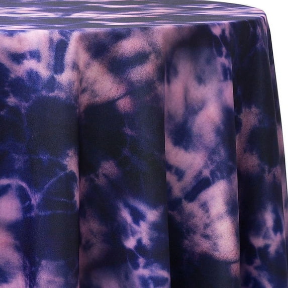 Ultimate Textile Tie-dye Purple 72-Inch Round Tablecloth