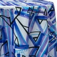 thumbnail image 1 of Ultimate Textile Triangle 96-Inch Round Patterned Tablecloth, 1 of 2
