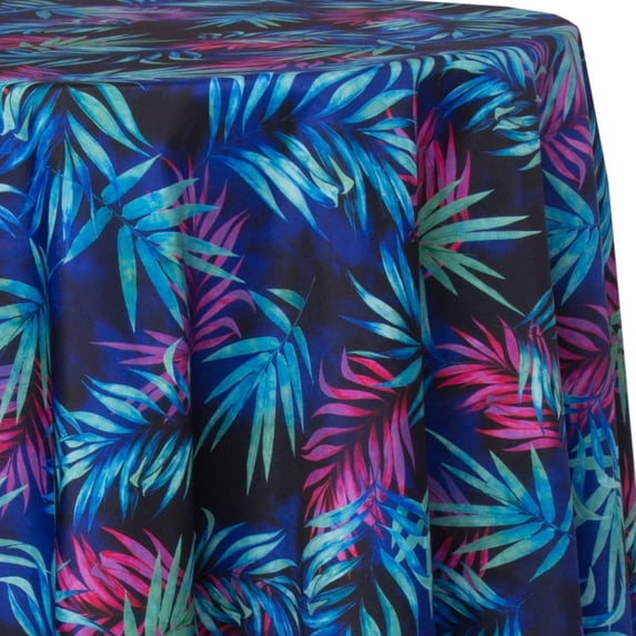 Ultimate Textile Tropical 114-Inch Round Patterned Tablecloth