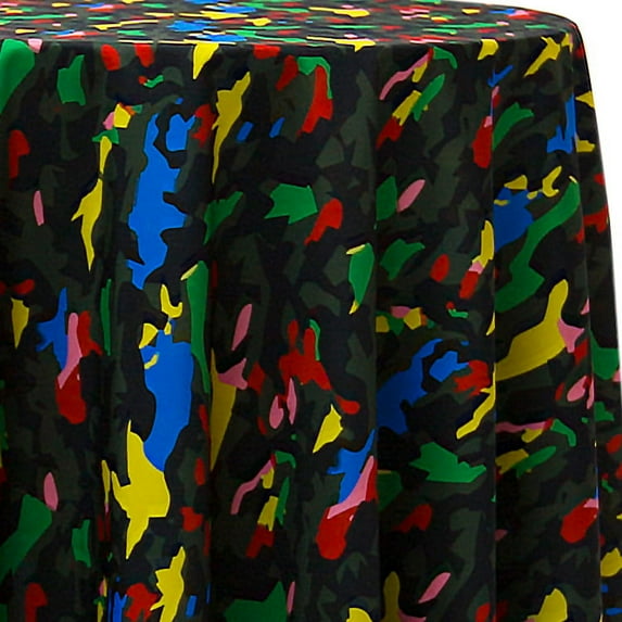 Ultimate Textile Woodland Camo Animal 72-Inch Round Tablecloth