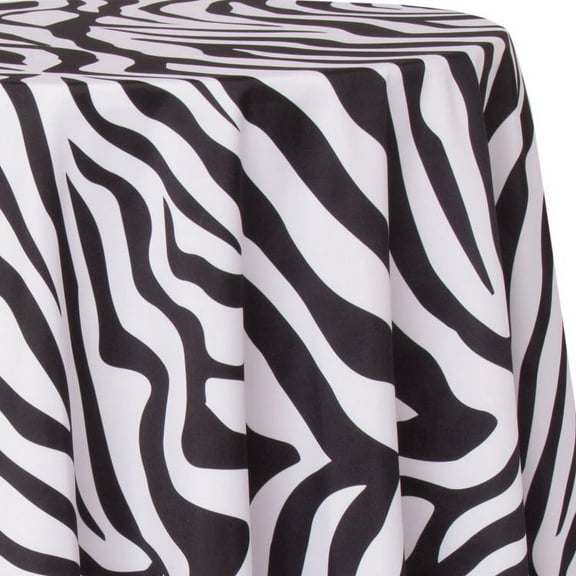 Ultimate Textile Zebra 84-Inch Round Tablecloth