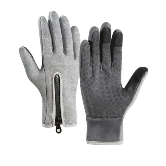 Ultimate Thermal Skating Gloves, Waterproof Windproof and Non-Slip with Touchscreen Compatibility, Warm Sports Gloves for Men and Women Gray