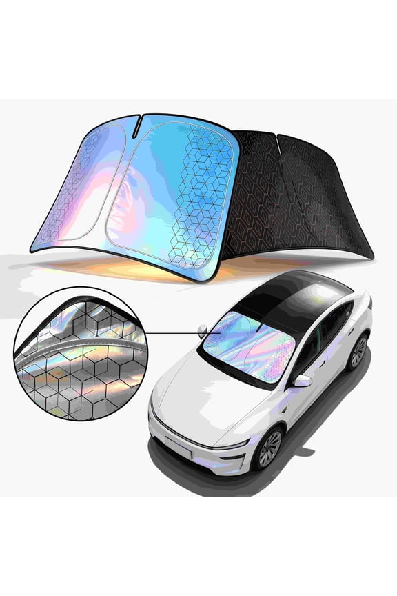 Ultimate UV & Heat Shield: Multi-Size Car Windshade Sun Shade, Foldable for Easy Storage & Vehicle Protection