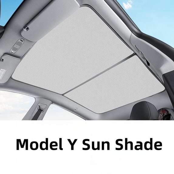 Ultimate UV Protection Sunshade for Model Y 2020-2023: Advanced Thickness, Front Buckle Fit, Reflective Comfort