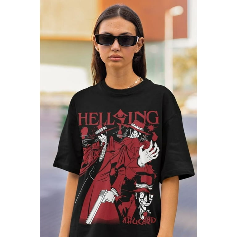 Ultimate Vampire Shirt Vampire Hoodie Anime Hellsing Shirt Alucard Hellsing Hoodie Hellsing shirt Pentagram Hoodie Hellsing Tee Walmart