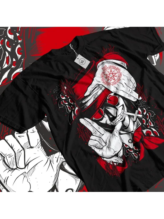 Ultimate Vampire T-Shirt Anime Lovers Hellsing Alucard Face Hell Sing Gift Shirt