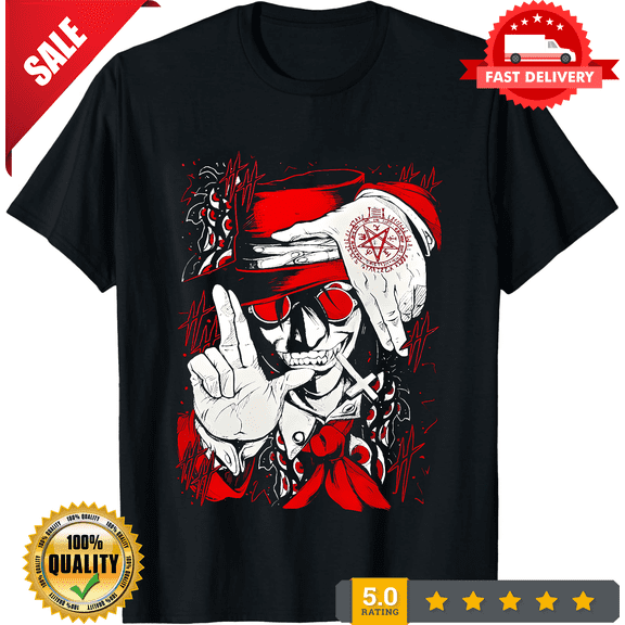 Ultimate Vampire new Unisex t-Shirt,Anime Hellsing Shirt,graphic tee anime shirt, LIMITED EDITION-TH74861