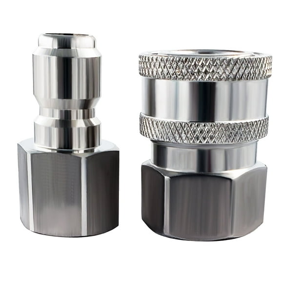 Ultimate Washer 3/8" Quick Connect Pressure Washer Male and Female Hose Adapter Set (1), Max Pressure 5000 PSI Rating