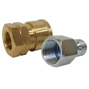 Ultimate Washer 3/8" Quick Connect Pressure Washer Male and Female Hose Adapter Set 1, Max Pressure 5000 PSI Rating