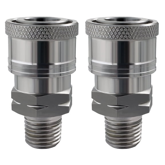 Ultimate Washer Female Coupler, Stainless Steel (2-Pack)