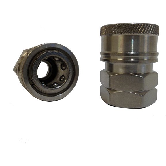 Ultimate Washer UW11-PA82EG Female Coupler, 1/4-Inch, Stainless Steel, 2-Pack