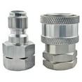thumbnail image 1 of Ultimate Washer UW16-PWCD05 1/4-Inch Stainless Steel Quick Connect Pressure Washer Adapter Set, Max Pressure 5000 PSI Rating, 1 of 7
