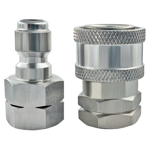 Ultimate Washer UW16-PWCD05 1/4-Inch Stainless Steel Quick Connect Pressure Washer Adapter Set, Max Pressure 5000 PSI Rating