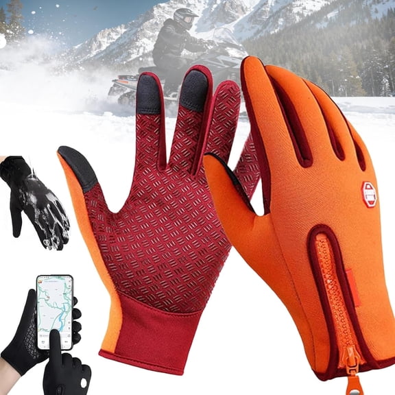 Ultimate Waterproof & Windproof Thermal Non-Slip Gloves, Outdoor Winter Touchscreen Gloves for Running Hiking