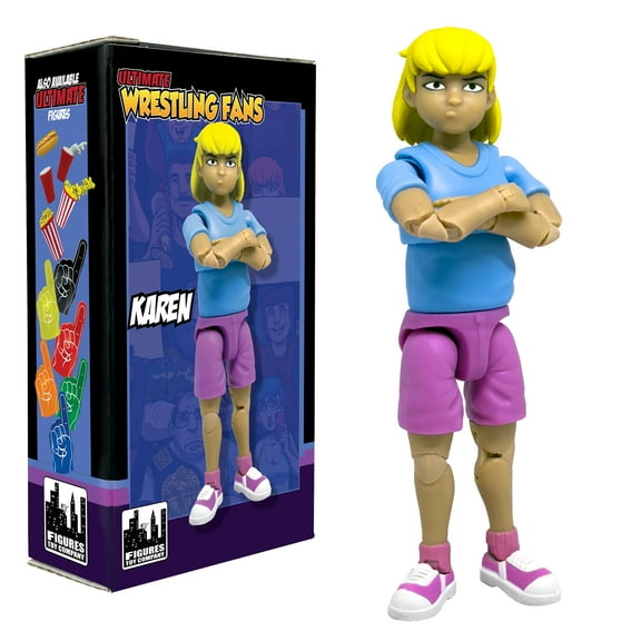 Ultimate Wrestling Crowd Fan Figures for WWE & AEW Action Figures: Karen