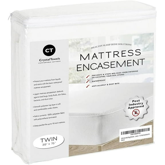 Ultimate Zippered Waterproof Mattress Encasement- Protector - 10 Year Warranty!