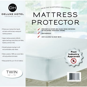 All-in-One Bed Bug Blocker Water Resistant Zippered Mattress Protector