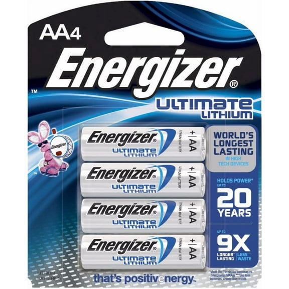Ultimate e2 1.5 Volt AA Cylindrical Lithium y (4 Per )