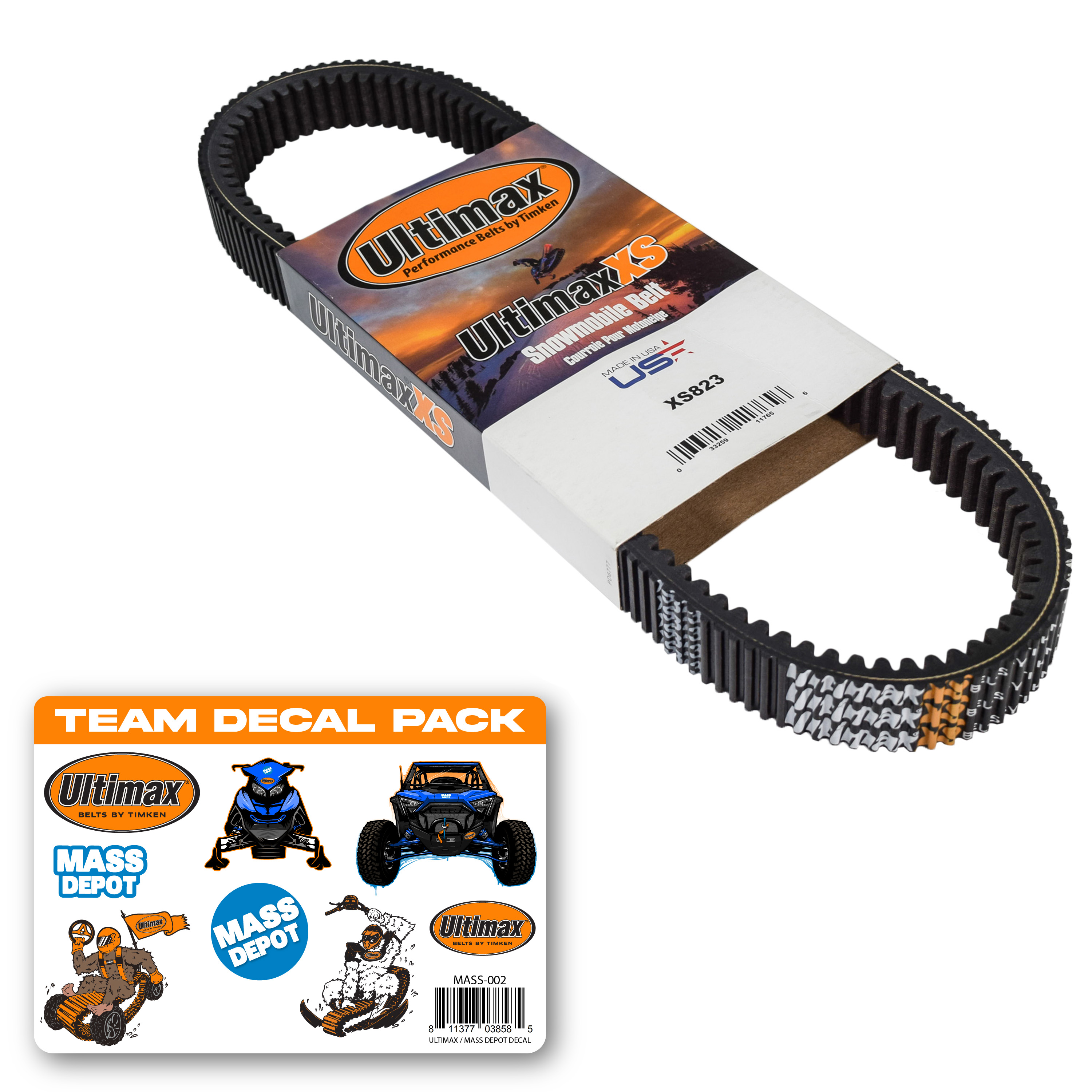 Ultimax XS Snowmobile Drive Belt for Arctic Cat Bearcat XF ZR Pantera F