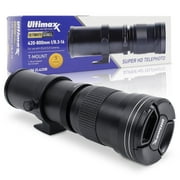 ULTIMAXX 420-800MM F/8.3-16 SUPER HD MANUAL TELEPHOTO ZOOM LENS - BLACK