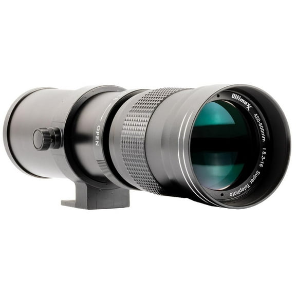 Ultimaxx 420-800mm f/8.3-16 Super HD Manual Telephoto Zoom T-Mount Lens (Black)