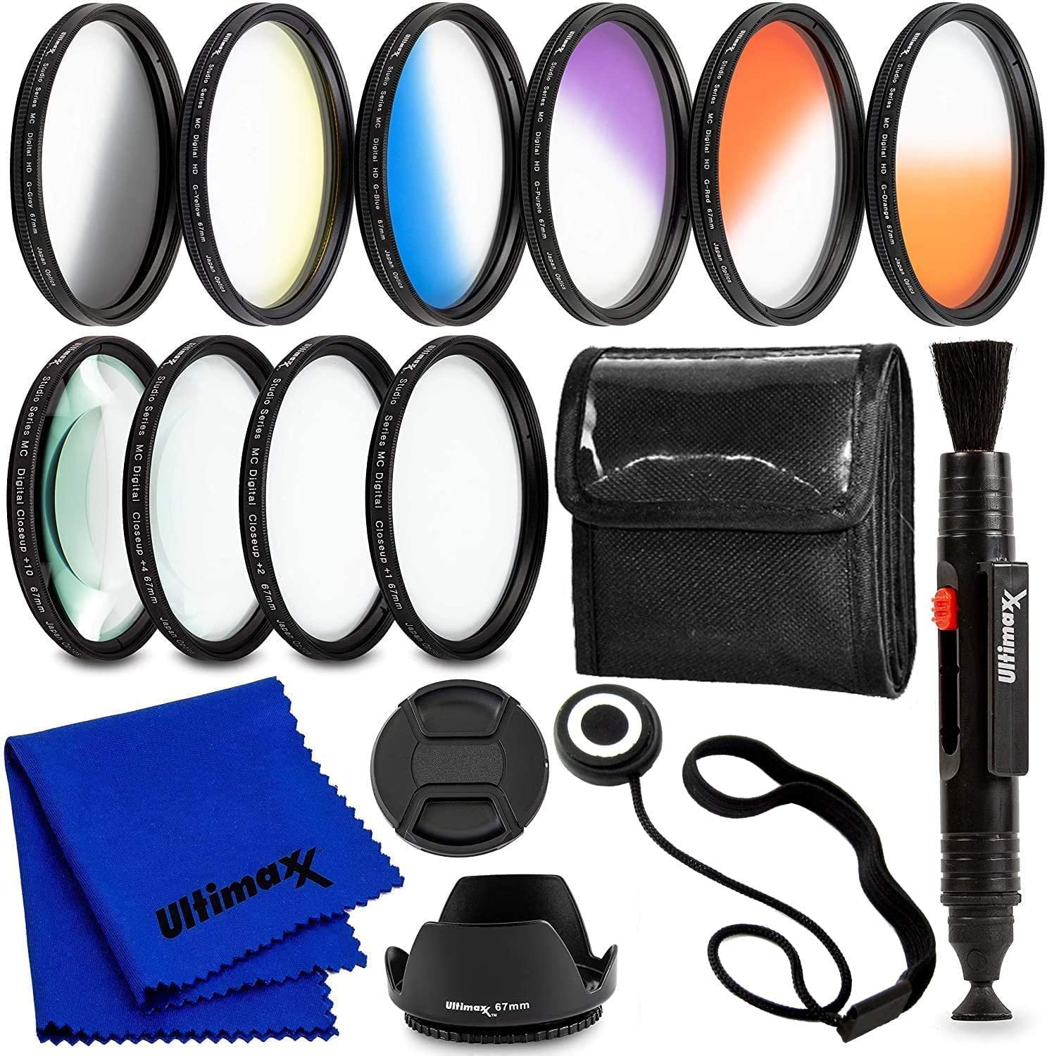 Ultimaxx 58MM Complete Lens Filter Accessory Kit for Lenses with 58MM Filter Size Designed Specifically for: Canon EOS 9000D 800D 760D 750D 700D 1300D 1200D T100, 4000D, 3000D, 2000D DSLR Cameras