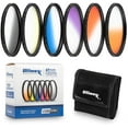 thumbnail image 1 of Ultimaxx 6 Piece Gradual Color Filter Kit (Orange, Yellow, Blue, Purple, Red, Grey) for Camera Lenses with 67mm Filter Thread & Protective Filter Pouch, 1 of 9