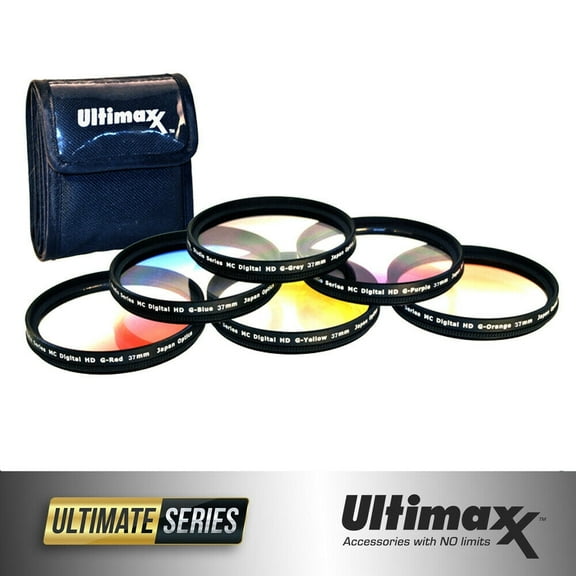 Ultimaxx 77mm 6-Piece Graduated Color Filter Kit for All DSLR Camera Lens with Same Filter Thread Size