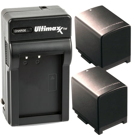 Ultimaxx AC/DC Rapid Travel Charger with 2x Replacement BP-828 Batteries for Canon VIXIA HF G40, VIXIA HF G30, VIXIA HF G21, VIXIA GX10, XF405, XF400, XA15, XA11, XA35, XA30, XA25, XA20 & More