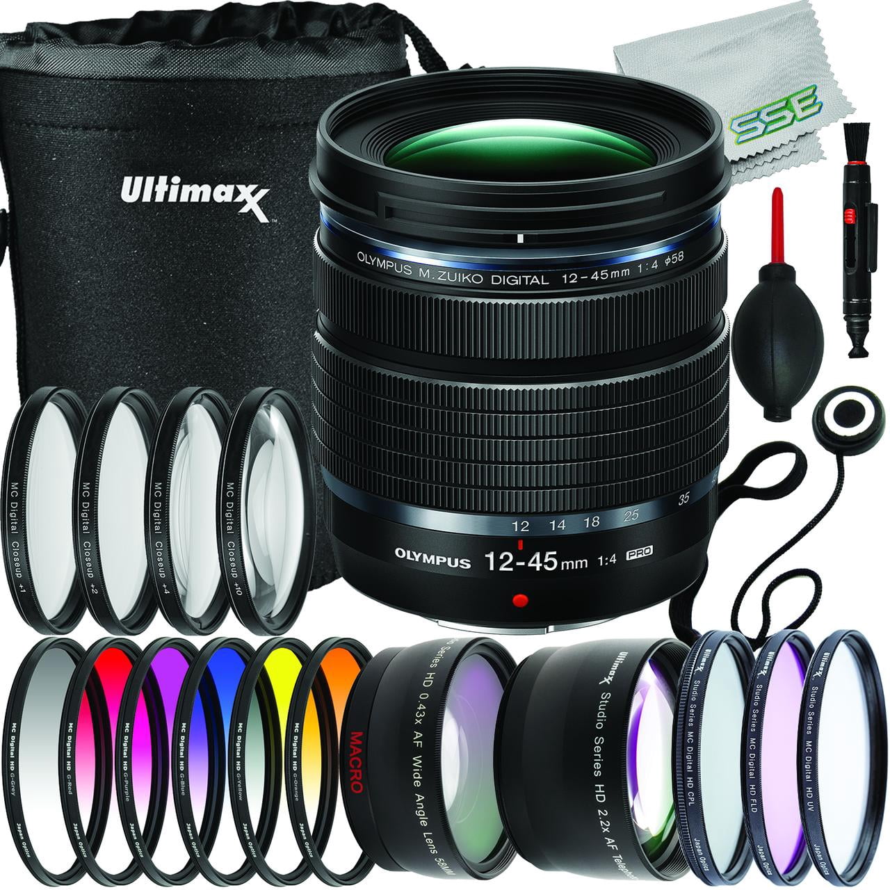 レンズ5点セット Ultimaxx Advanced Bundle + Olympus M.Zuiko Digital ED 12-45mm f/4