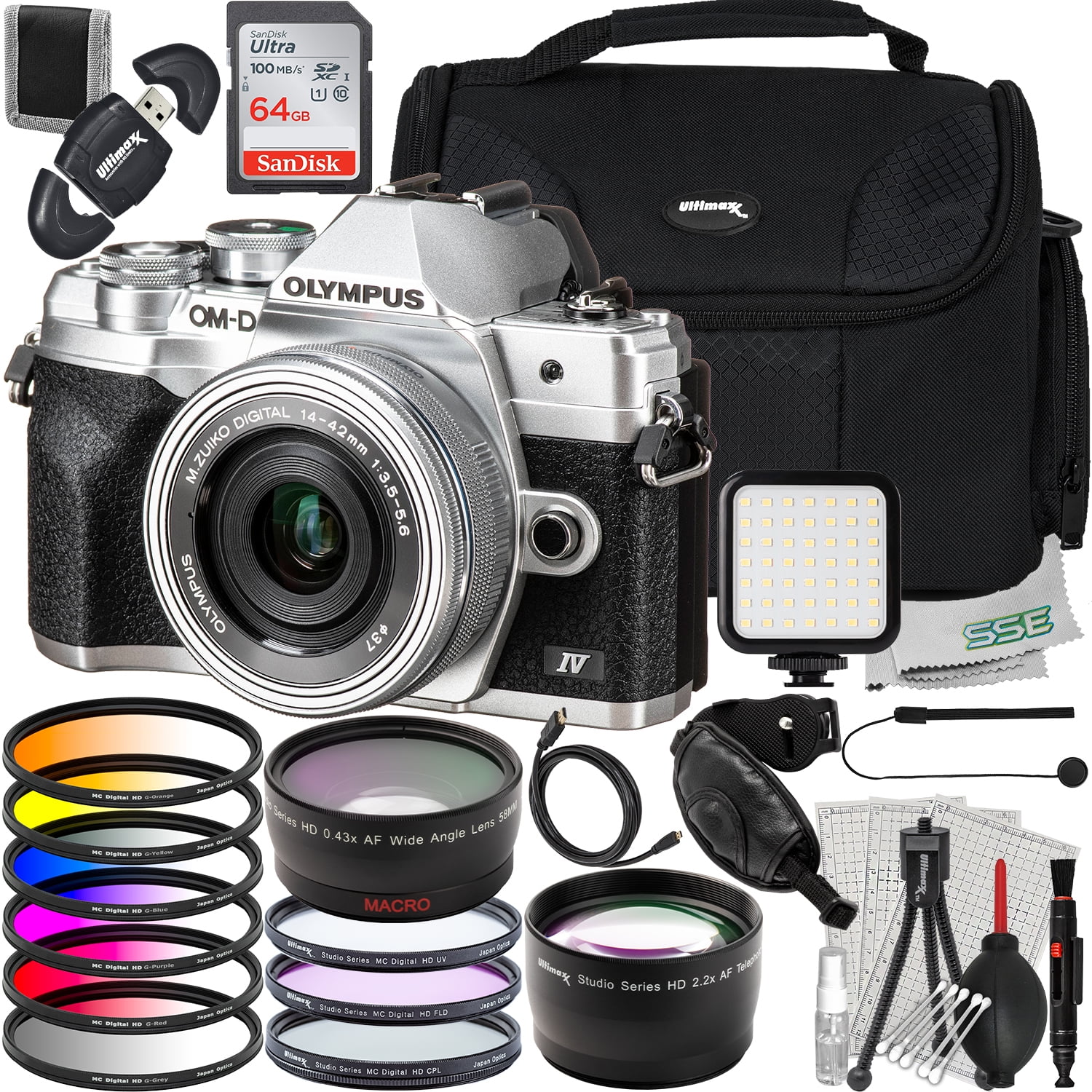 Olympus OM-D E-M10 Mark IV Camera with 14-42mm Lens, SanDisk Olympus OM-D E-M10 Mark IV Camera with 14-42mm Lens, SanDisk