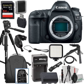 Ultimaxx Advanced Canon EOS 5D Mark IV DSLR Camera (International Model) Bundle (Body Only) - Includes: 64GB Extreme Pro Memory Card, 1x Replacement Battery & More (27pc Bundle)