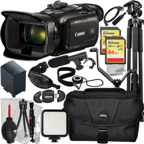 Ultimaxx Advanced Canon G70 Camcorder (International Model) Bundle - Includes: 2x 64GB Extreme Memory Cards, V-Shaped Bracket, Spare Battery, Mini Condenser Microphone & Much More (24pc Bundle)