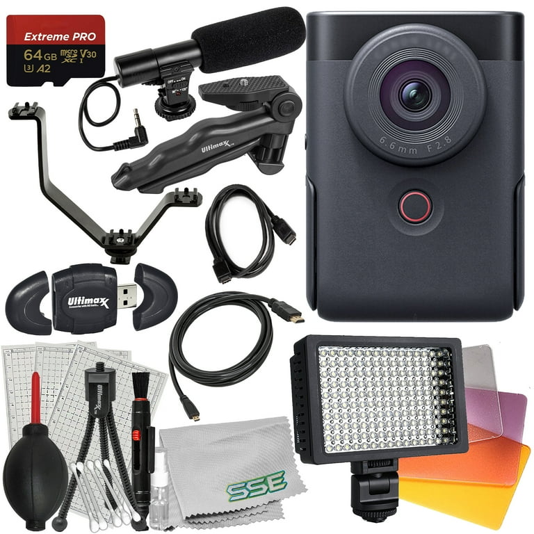 Ultimaxx Canon PowerShot V10 Advanced Vlog Kit (Black), 64GB Ultimaxx Canon PowerShot V10 Advanced Vlog Kit (Black), 64GB