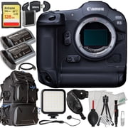 Ultimaxx Advanced Canon R3 Mirrorless Camera Bundle Body Only International Model - Includes 128GB Extreme SDXC, 2x Replacement Batteries, Deluxe Water-Resistant Camera Backpack & Much More