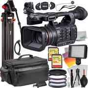 Ultimaxx Advanced Canon XF605 UHD 4K HDR Pro Camcorder International Model - Includes 2x 128GB Extreme Memory Cards, Ultra-Bright LED Video Light & Much More 25pc Bundle