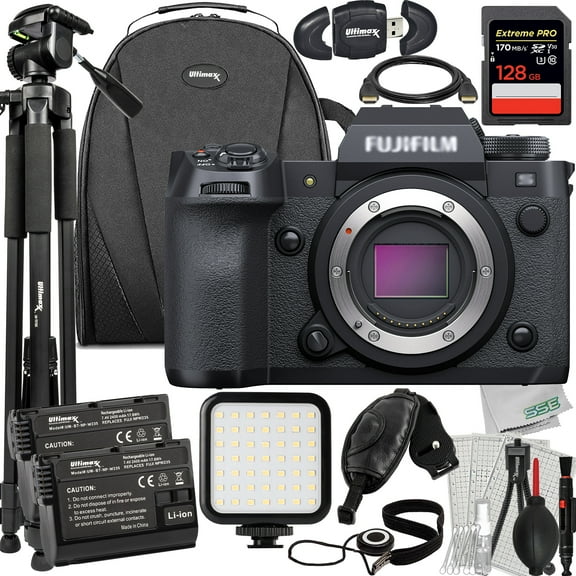 Ultimaxx Advanced FUJIFILM X-H2S Mirrorless Camera Bundle (Body Only) - Includes: 128GB Extreme Pro Memory Card, 2x Spare Batteries & Much More (30pc Bundle)