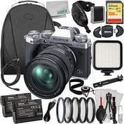 Ultimaxx Advanced FUJIFILM X-T5 with 16-80mm Lens Silver Bundle - Includes 128GB Extreme Memory Card, 2x Replacement Batteries & Much More 35pc Bundle