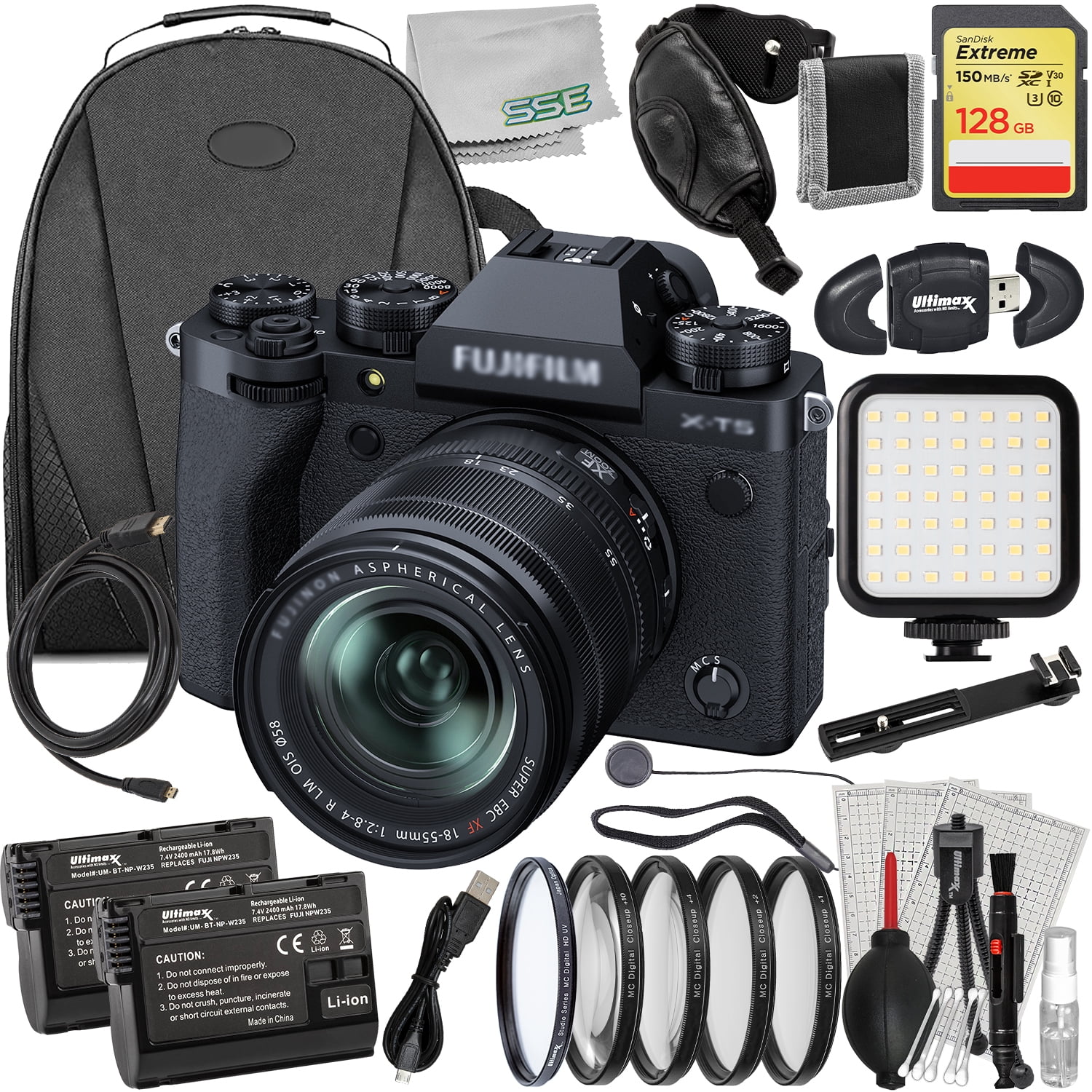 Ultimaxx Advanced FUJIFILM X-T5 with 18-55mm Lens (Black) Bundle ...