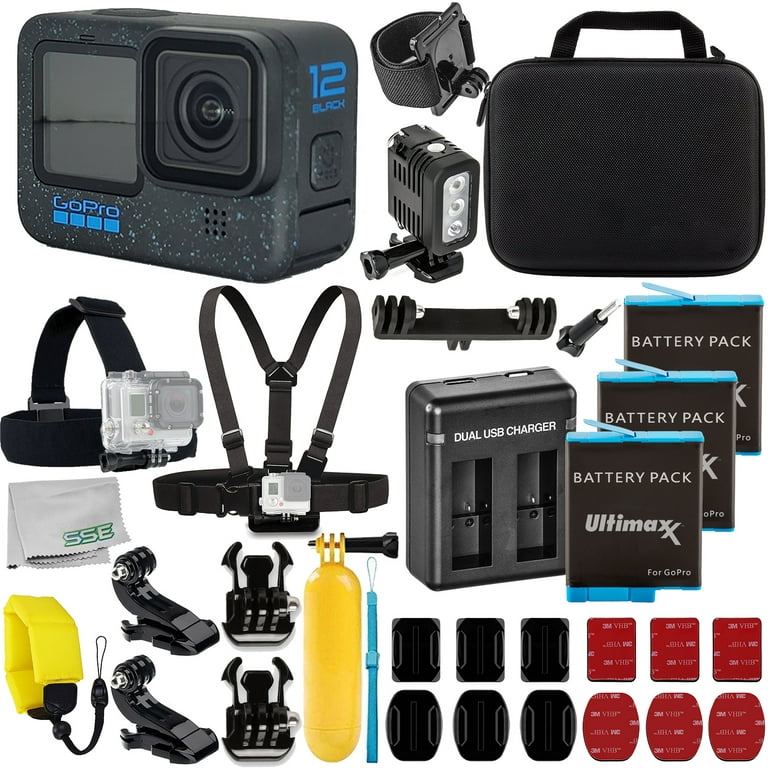 Ultimaxx Advanced GoPro Hero 12 Bundle - Includes: 3x Replacement  Batteries, Dual USB Charger, Carry Case & More (26pc Bundle)
