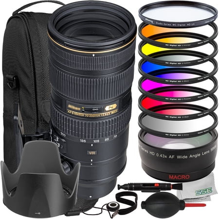 Ultimaxx Advanced Nikon AF-S Nikkor 70-200mm f/2.8G ED VR II Lens Bundle - Includes: 6PC Gradual Color Filter Kit, Protective UV Filter & More (18pc Bundle)